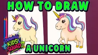 🦄 How to Draw a Unicorn! | Fun Step-by-Step for Kids ✨
