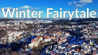Český Krumlov in Winter ❄️ | Castle, Vltava River & Peaceful Drone Views