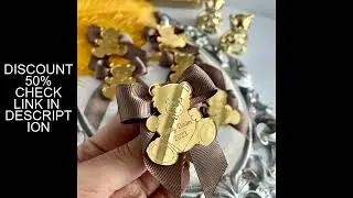 20/50/100Pcs Personalized Tags Baby Baptism Little Bear Engraved Table Card Name First Holy Communio