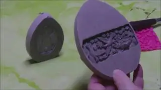 Gie&szlig;form aus Silikon - Beton Ei mit Silikon Relief Einlegern gestalten