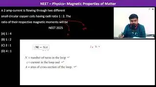 A 2 amp current is flowing through two different small circular copper coils having radii ratio
