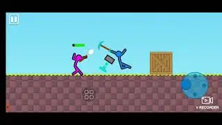 Pickaxe vs Paint brush stickman duelist