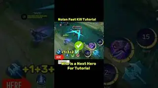 Nolan Fast Enemy Kill Skill Combo Tutorial Mobile Legends #nolan #mlbb #tutorial #mobilelegends