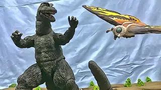 モスラ対ゴジラ Godzilla vs Mothra | Kaiju Stop Motion | LJPL Animation