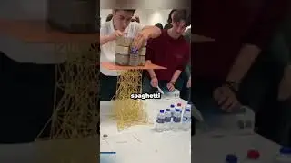 Students asked To Make Spaghetti Tower, Can it hold This Much Weight ? #travel