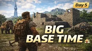DAY 5 | Bigger Base + Greenhouse Setup + Thylacoleo Hunt | ARK Survival Ascended LIVE | Game ON