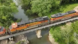 Drone Footage of a Loaded Coal and 14K Monster Coal Empty with 10 Units