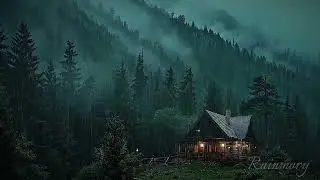 Heavy Rain Sounds in The Foggy Forest For Sleeping | Deep Sleep FAST & Insomnia, Relax 