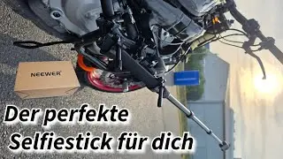 Selfiestick mit perfekter Halterung f&uuml;rs Bike Neewer GP30 f&uuml;r Actioncam`s wie Insta 360, GoPro