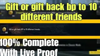 Gift or gift back bp to 10 different friends | 100% complete with live proof