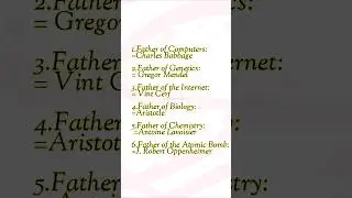 General Knowledge | Father Of? #assamdirectrecruitment #shorts