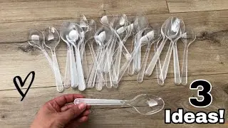 3 отличные идеи с пластиковыми ложками