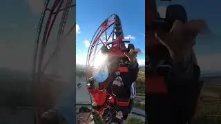 Red force (112m height maximum velocity 180km/h) Ferrari Land #redforce #ferrariland  #gopro360