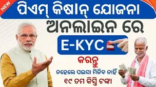 PM Kisan e-KYC Online Full Process 2024 | PM-Kisan 19th Installment | #SahayataOdisha