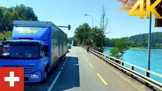 Driving in Switzerland after Waldshut Germany border to Aarau