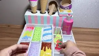 Ice cream paper shop restock 🤗 #paperplay #squishypaper #papertoy
