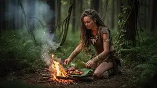 Wild Jungle Cooking at Night | Primitive Survival ASMR