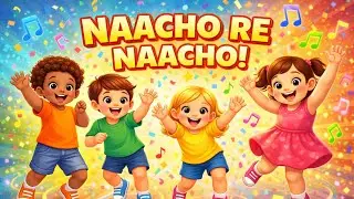 Naacho Re Naacho 😍 | Kids Dance Song | Fun Hindi Rhymes #shorts #ytvideo#bachonkegeet #cartoon 