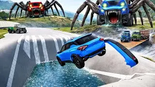 Flatbed Truck McQueen vs Potholes: Epic BeamNG.Drive Challenge 👹