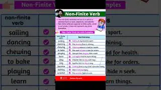 Non Finite Verbs| Finite and Non finite Verbs| Part of Speech| English Grammar