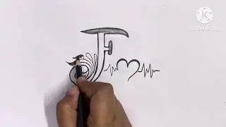Best tattoo drawing with pencil || simple drawing || Alphabet F pencil art || how to draw  letter F