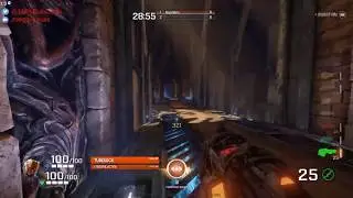 Quake Champions - Strafe jump to Rail (Map: Blood Covenant)