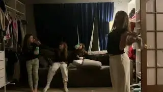 I hopped into the coffee shop our first dance video