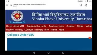 B.ed Colleges List Under Vbu  | VBU Ke Under College Ke name | B.ed College under VBU Name