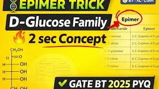 GATE Biotechnology 2025 PYQ | Monosaccharides & Epimer | Biochemistry @NayiSochLifeSciences 