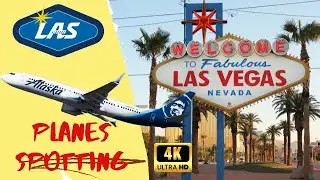 LAS VEGAS Airport Plane Spotting .100 planes in 80 mn 4K