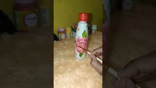Bottle art 🎨 Glass painting 🖌️ DIY bottle Art  #viral #youtubeshorts #views #shortsfeed #art