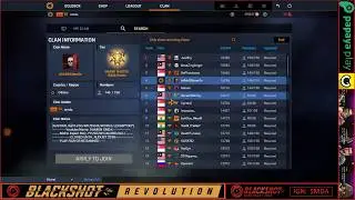TOP 10 Clans Current Comp Season 1 - BlackShot: Revolution - SEA - PAPAYAPLAY
