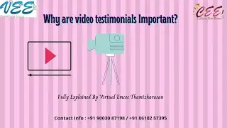 Why are video testimonials Important? Virtual Emcee Thamizharasan