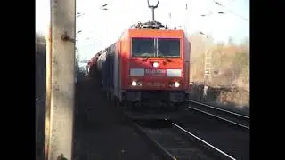 Freight train with DB 185 295 3 passes the station  #185 #cargo #trainspotting