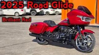 Road Glide 2025, ярко-красный, подробный обзор.