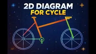 2D Diagram for Cycle | AutoCAD Bicycle Drawing | Mechanical Design