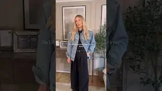 The Perfect Silhouette: Wide-Leg Pants, a Basic Top & the Ideal Denim Jacket 🤌#fashiontrends #ootd