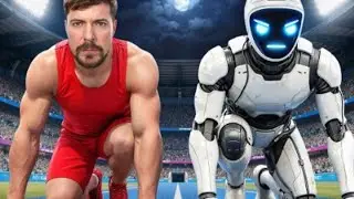 The fastest man in the world vs. a robot!!
