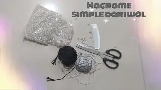 Membuat ala-ala macrame dari benang wol