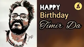 TIMIR BISWAS Painting-birthday special- stencil portrait - SumitArt| @TimirBiswaslive