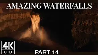 Relaxing Waterfall Screensaver | Stunning Palouse Falls in 4K Slow Motion + Ambient Music - Ep 14