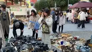 Antique market on the ground of Osu temple, Nagoya city, Central Japan