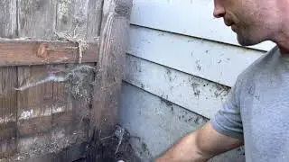 Keep wood posts from rotting with shou sugi ban (Japanese wood burning technique)👍