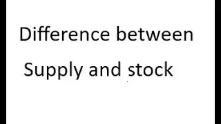 stock and supply