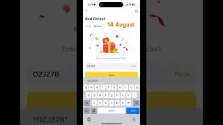 Binance red pocket code for 14 August #binance #redpocket