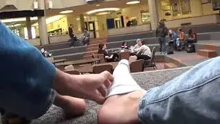 Me Taking Off My Shoes and Socks in School