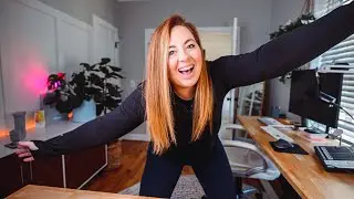 Home Office Studio Tour | Building a YouTube Studio (and office) in a SMALL SPACE