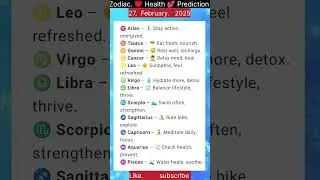 Zodiac💪🌠 Health 💫 Horoscope Prediction#health#zodiacsign#horoscope#usa#fyp#viral#trending#tiktok