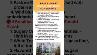 Best & Worst Breakfast Foods for Seniors &ndash; What to Eat After 60