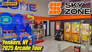 Sky Zone Trampoline Park (Yonkers NY), December 2025 arcade tour, new 4K full walkthrough